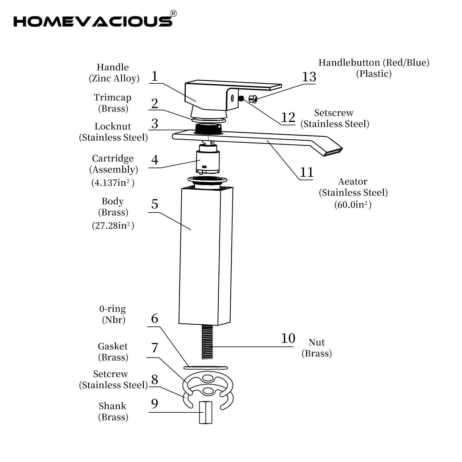VIBRANTBATH Single-Hole Single-handle Bathroom Faucet with Drain Assembly YZJ9004-N-2