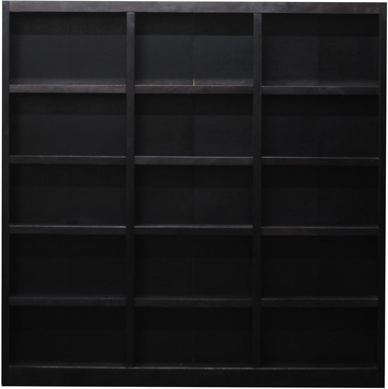 Flannagan Triple Wide Wood Bookcase, 15 Shelf, 72 inch Tall