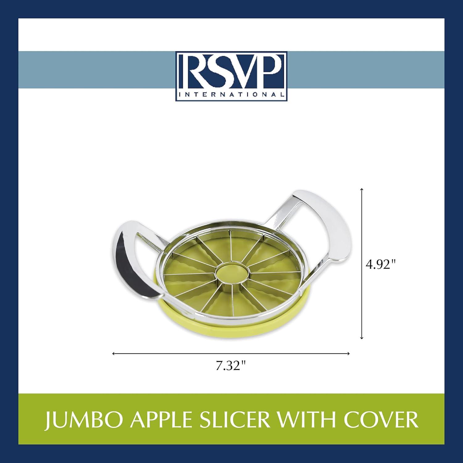 Jumbo Apple Slicer With Cover Silver Stainless Steel 7.32x4.92x1.81