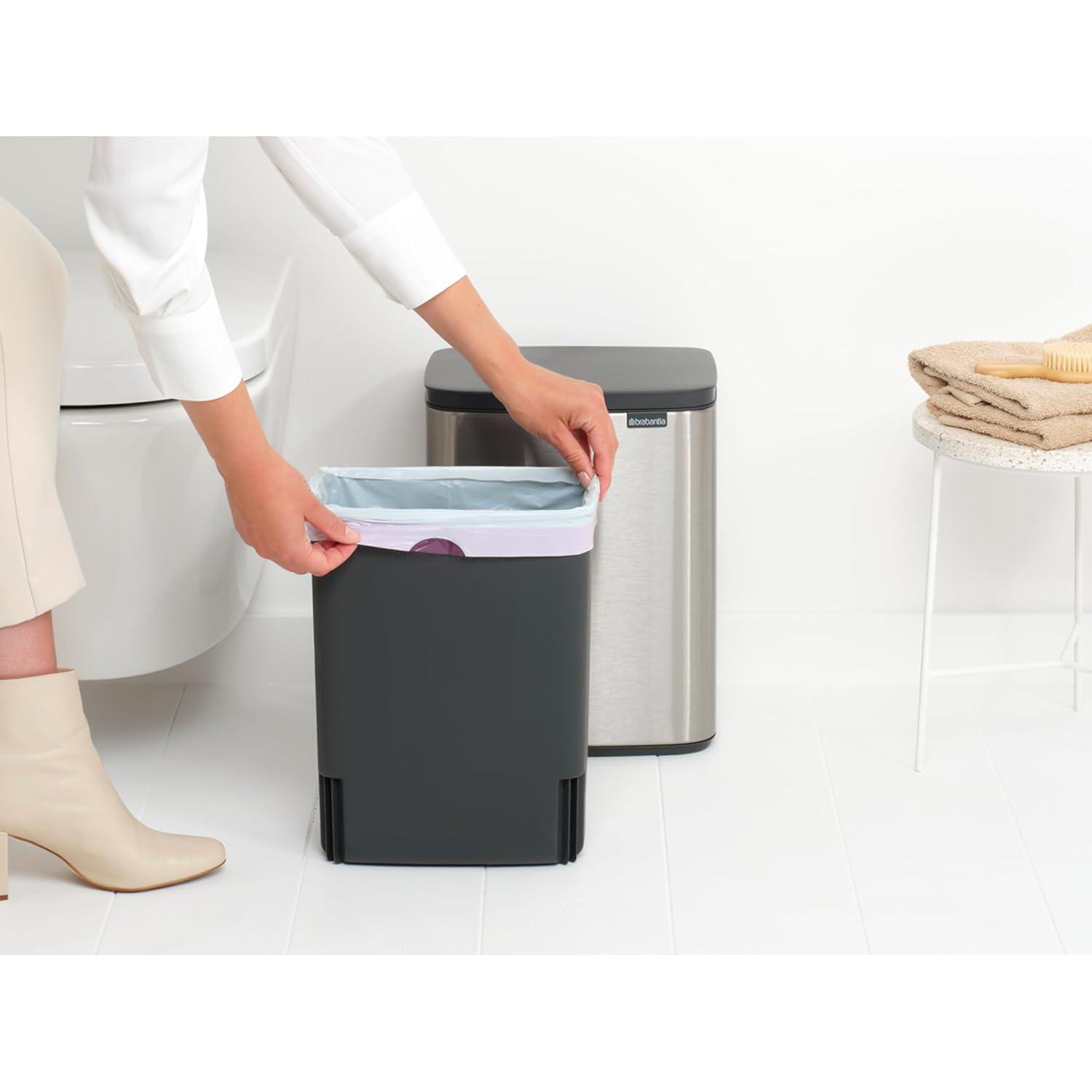 Brabantia 3.2 Gal Matt Steel Fingerprint Proof Trash Can