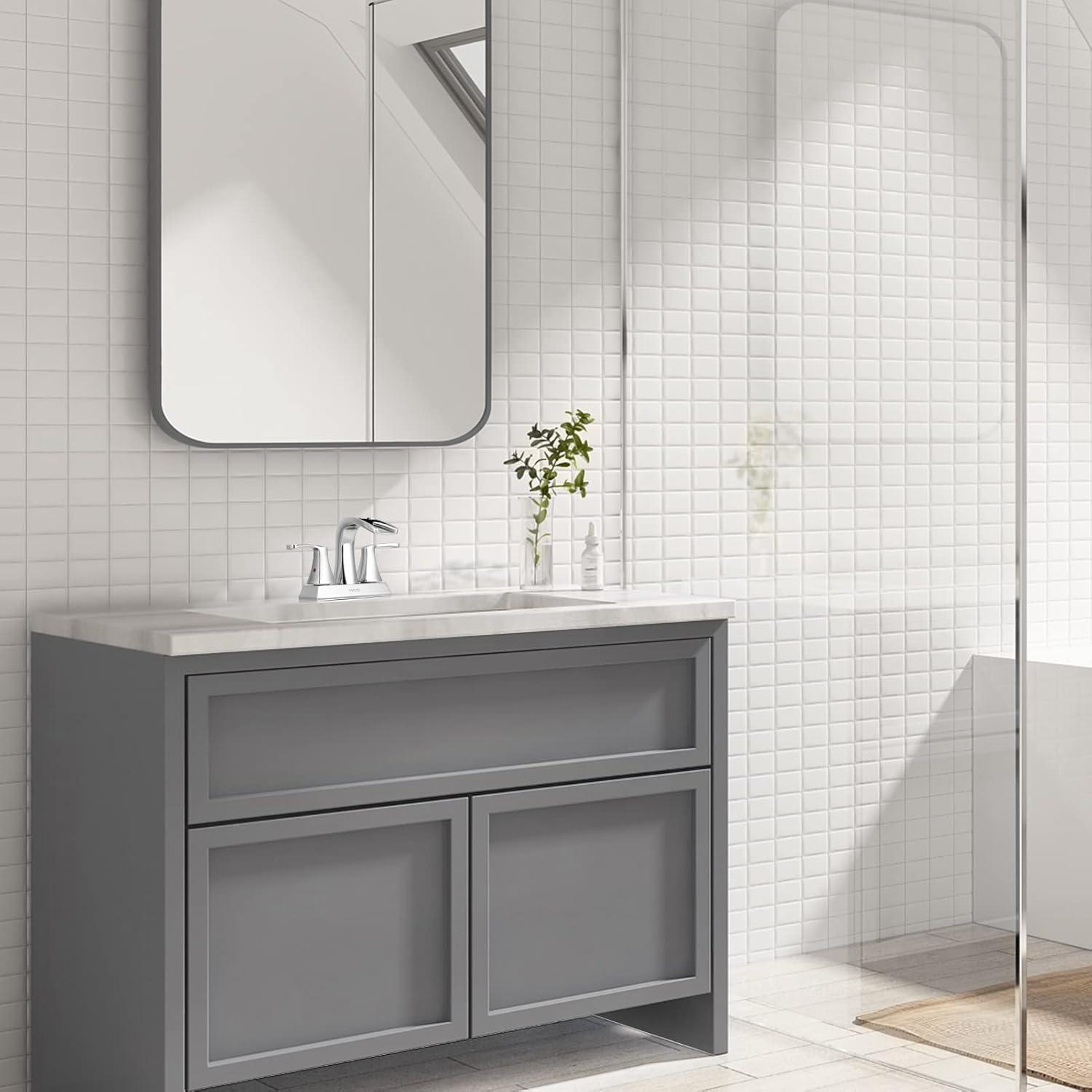 Doris Waterfall Centerset 2-handle Bathroom Faucet with Drain Assembly
