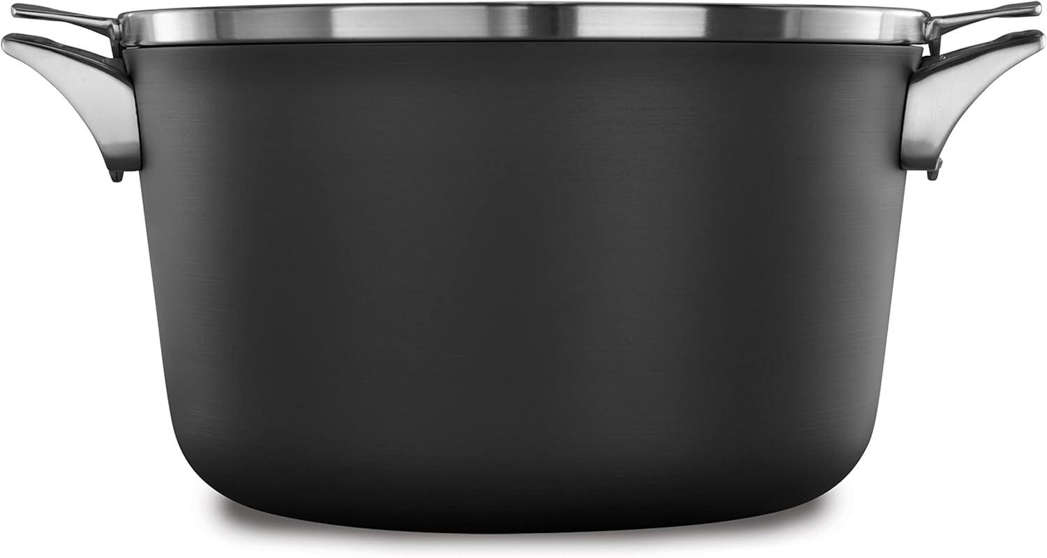 Calphalon Premier Space-Saving MineralShield Nonstick 12-Quart Stock Pot with Lid