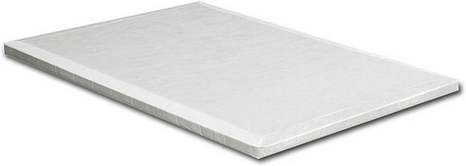 Amo 2 Inch King Size Bunkie Board Mattress Foundation with Slats, Foam- Saltoro Sherpi