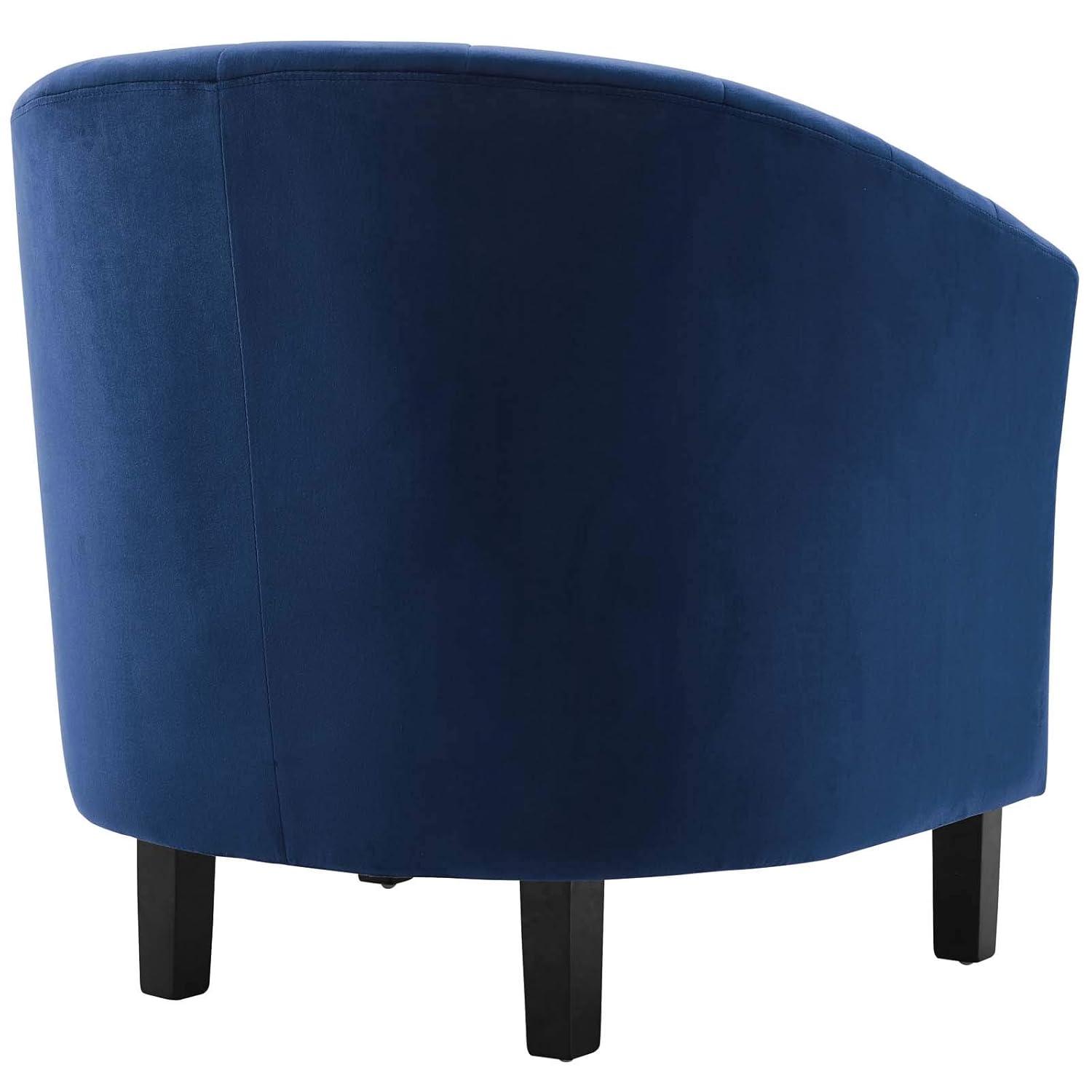Modway Prospect Channel Tufted Performance Velvet Armchair in Navy