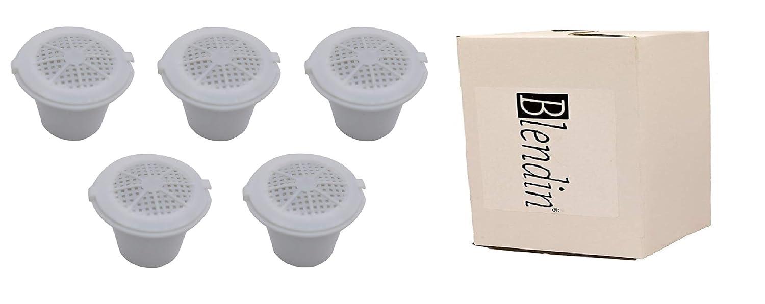 Blendin Reusable Refillable Pod Capsule Coffee Filter, Compatible with Nespresso Coffee Espresso Maker System (5 Pack)