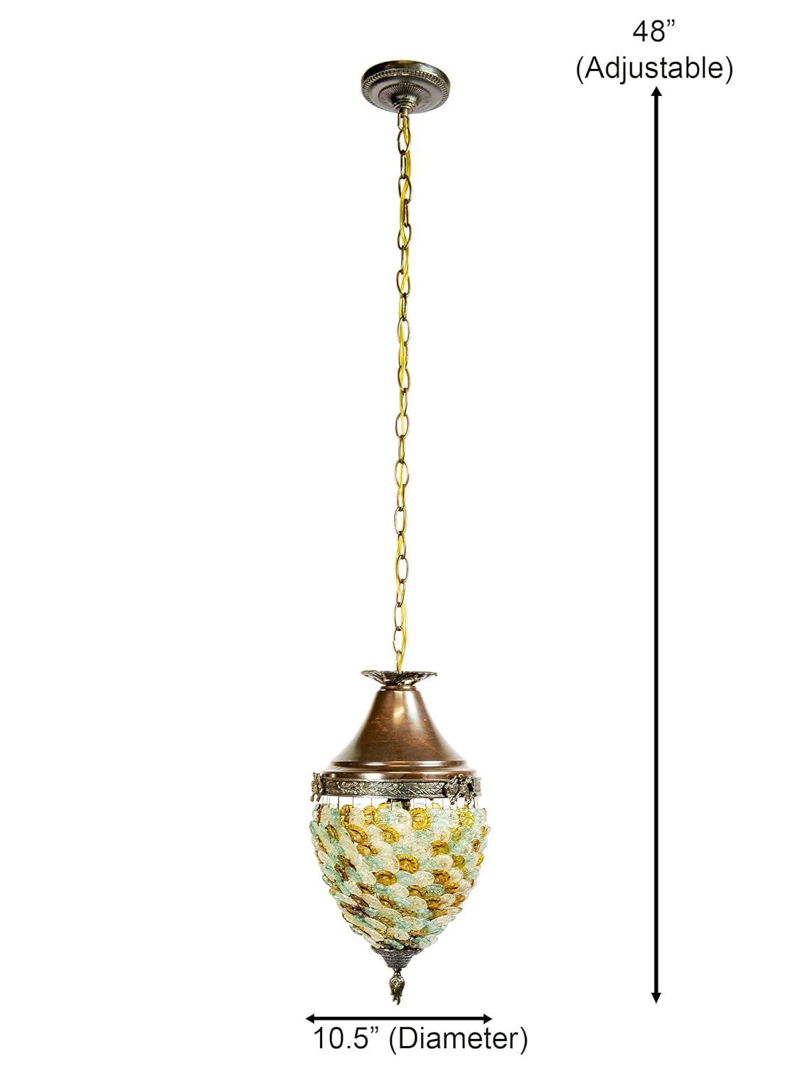 Dale Tiffany Glass Flower Hanging Fixture