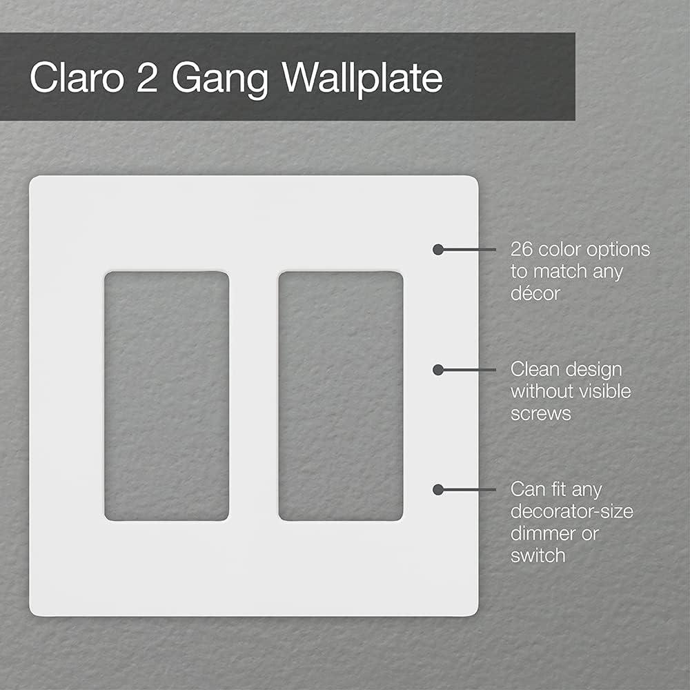 Brown Gloss 2-Gang Screwless Decorator Wallplate