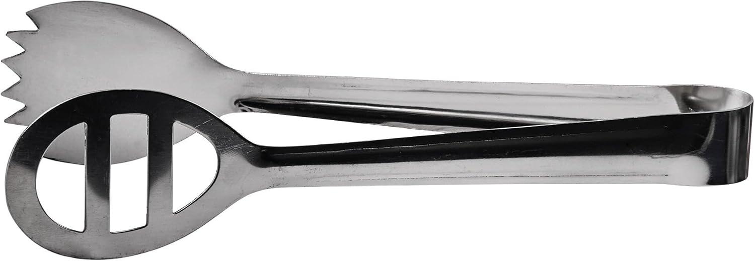 Elegant Satin Finish Stainless Steel Salad Tong, 7 3/4"