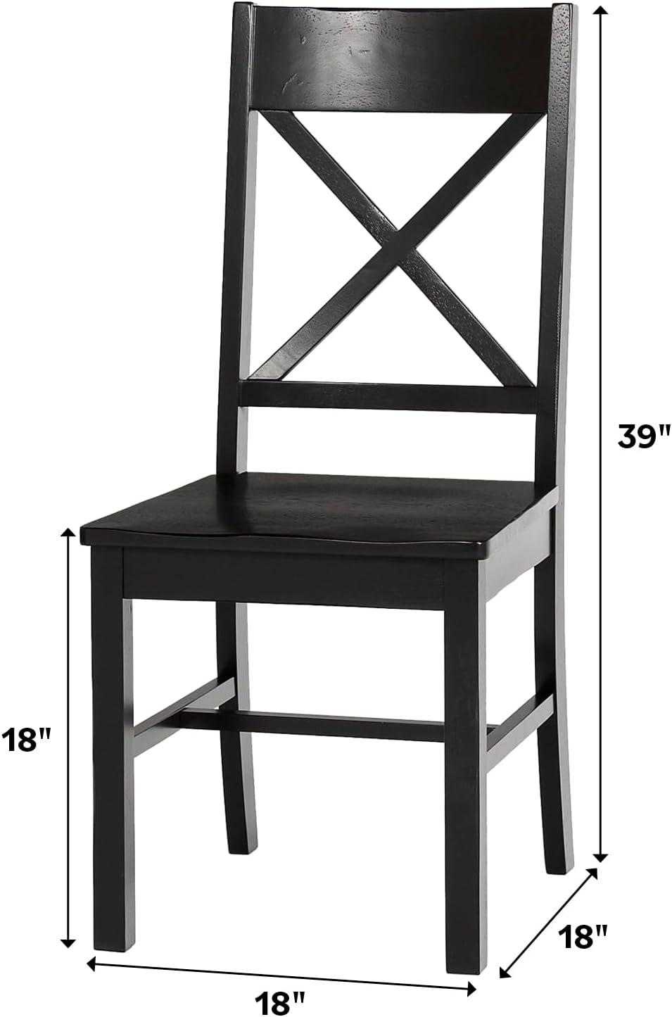Gracie Oaks Solid Wood Upholstered Dining Chair(Set of 2)