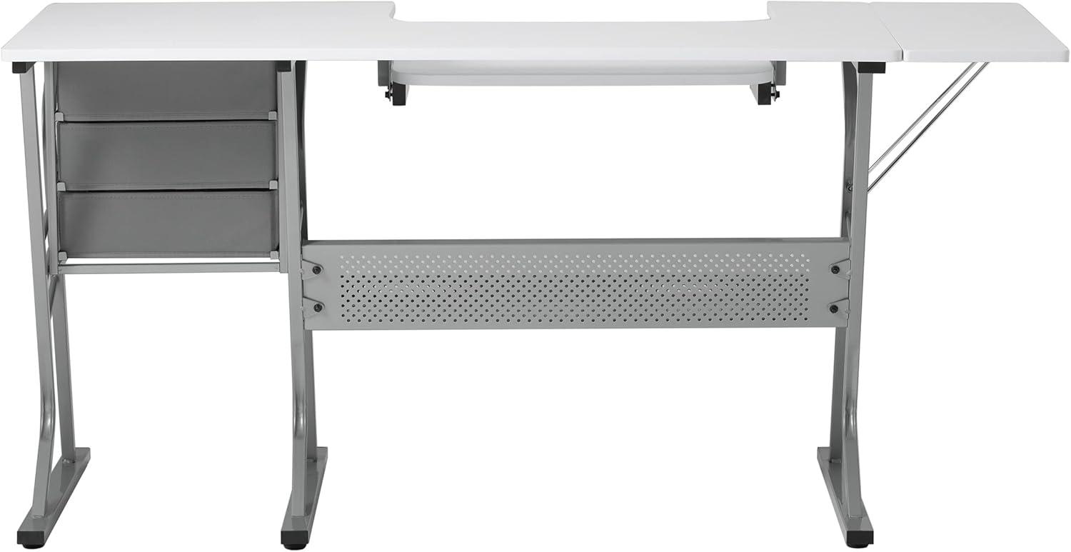 60.25'' x 23.75'' Sewing Table with Sewing Machine Platform