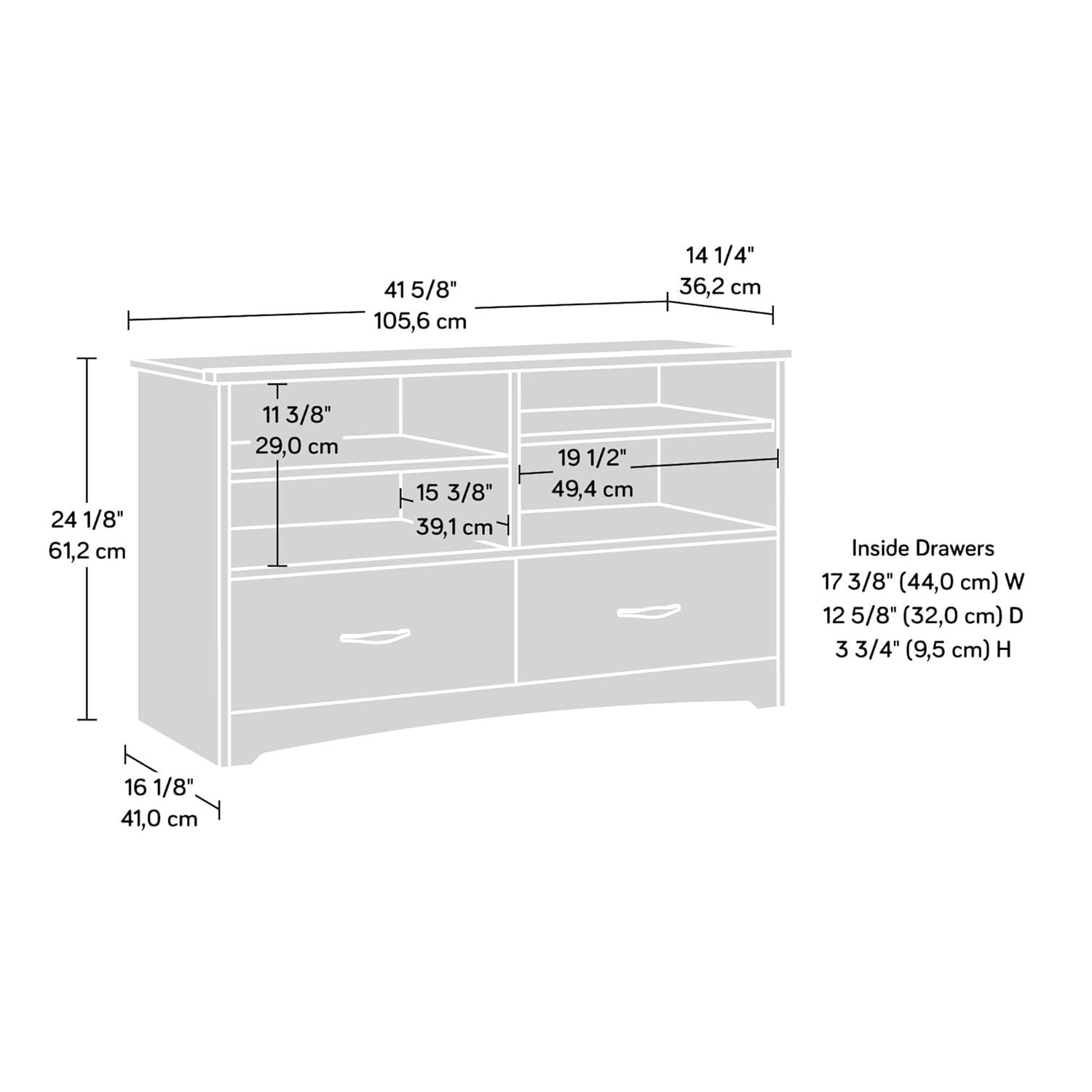 Sauder Beginnings TV Stand for TV's up to 46", Cinnamon Cherry Finish