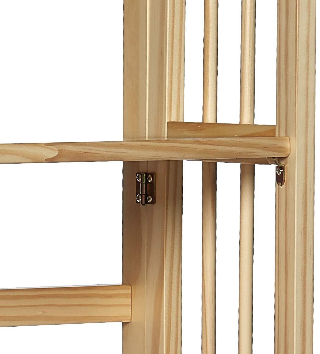 3-Shelf Folding Stackable Bookcase 27.5" Wide-Natu