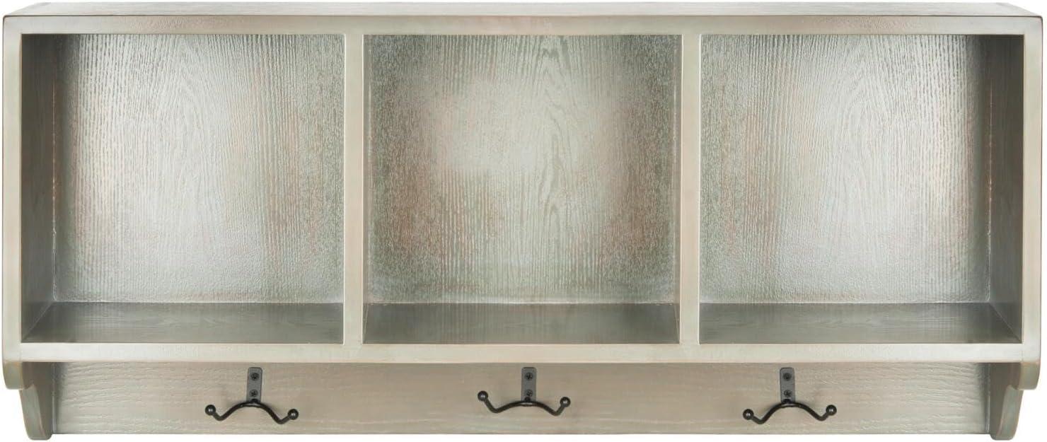 Alice Wall Shelf With Storage Compartments - Oak - Safavieh