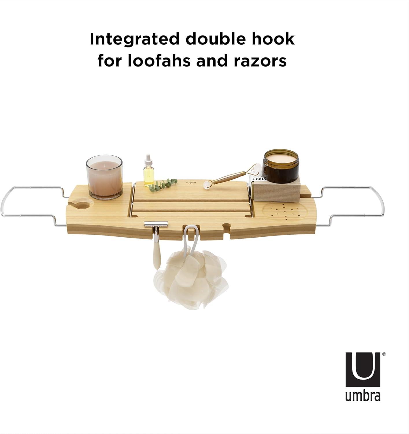 Umbra Aquala Freestanding Bamboo Bath Caddy