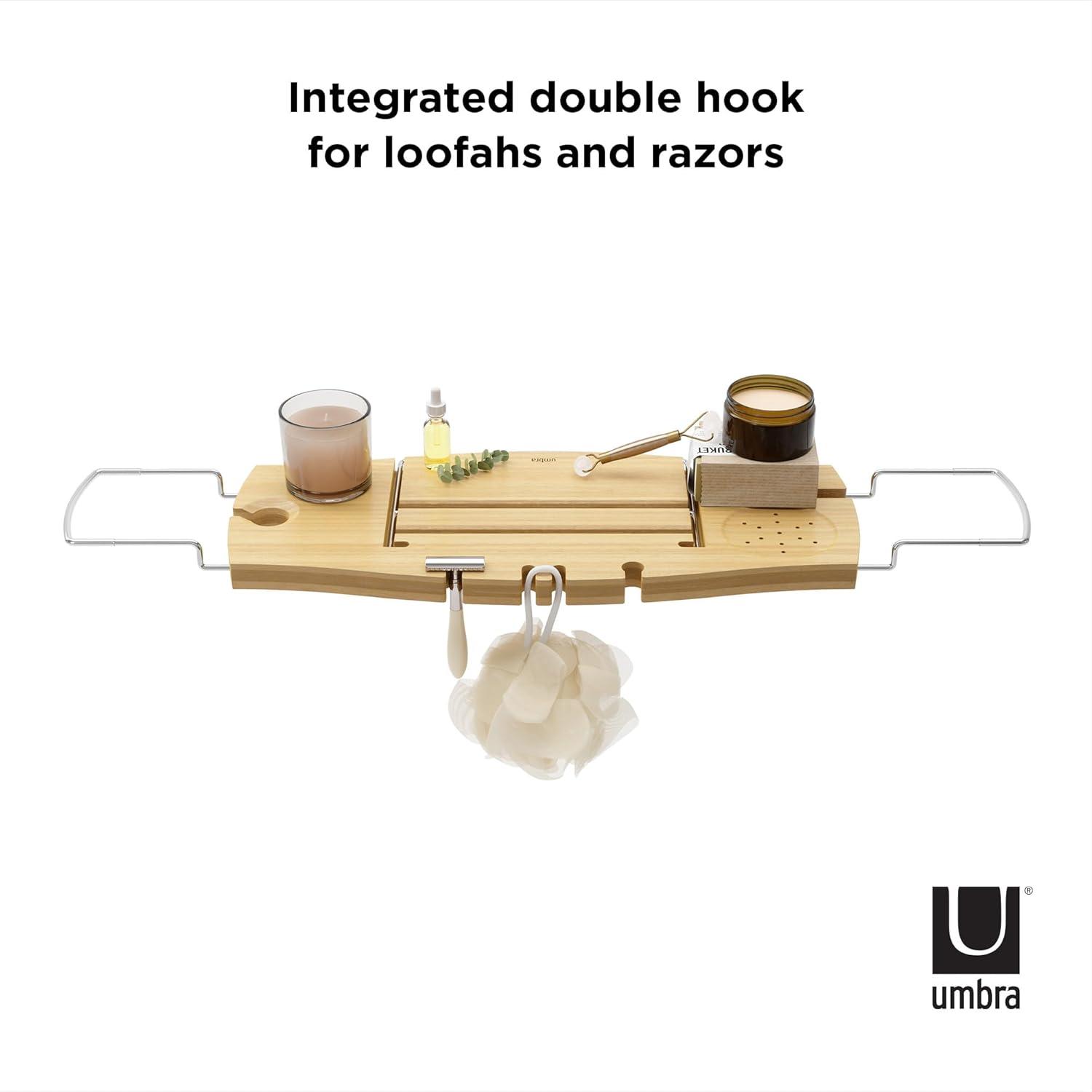 Umbra Aquala Freestanding Bamboo Bath Caddy