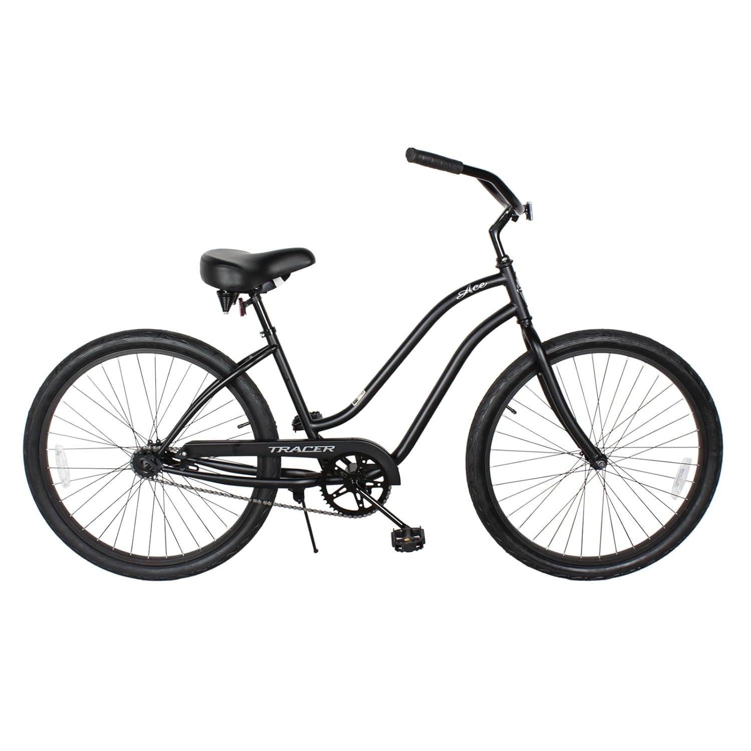 Tracer ACE Bicicleta de Playa de 26 Pulgadas para Mujer, Rosa, Velocidad Nica, Freno de Montaña, Bicicleta Urbana de Cercanías para Adultos