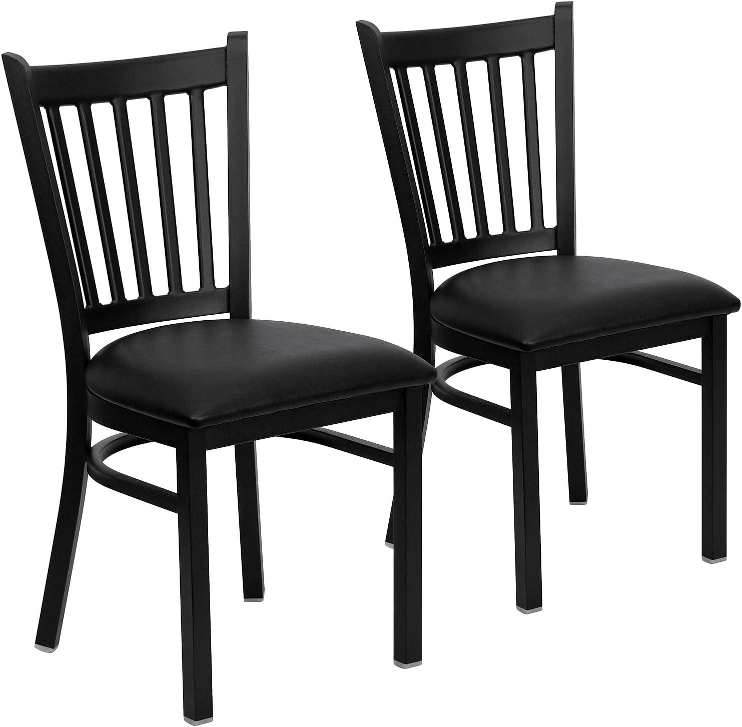 Hercules Prompton Modern Vertical Back Metal Restaurant Chairs by Flash Furniture (Set of 2)