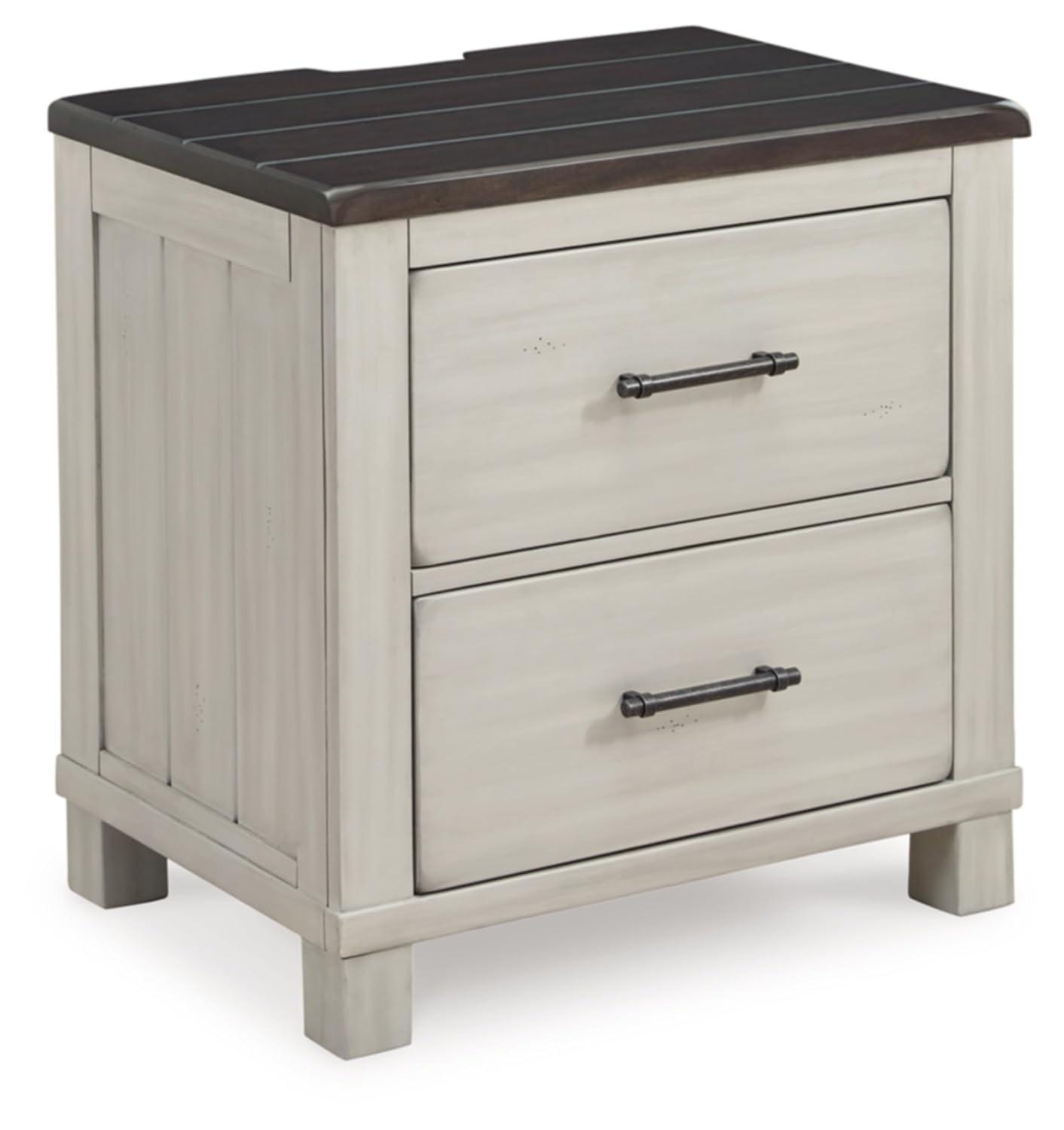 Signature Design by Ashley Darborn 2 Drawer Nightstand, Gray & Brown