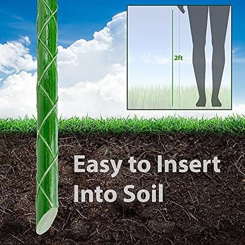 Eco-Friendly 2-FT Fiberglass Garden Stakes, Tomato Stakes, Plant Stakes (Pack of 50), 0.25-Inch Dia by ://N ★ LOVA