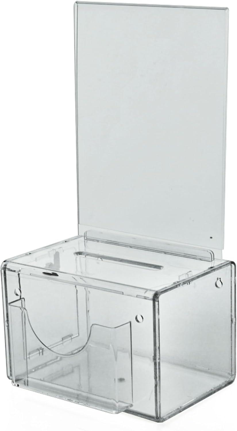 Clear High-Impact Styrene Wall-Mountable Suggestion Box with Lock