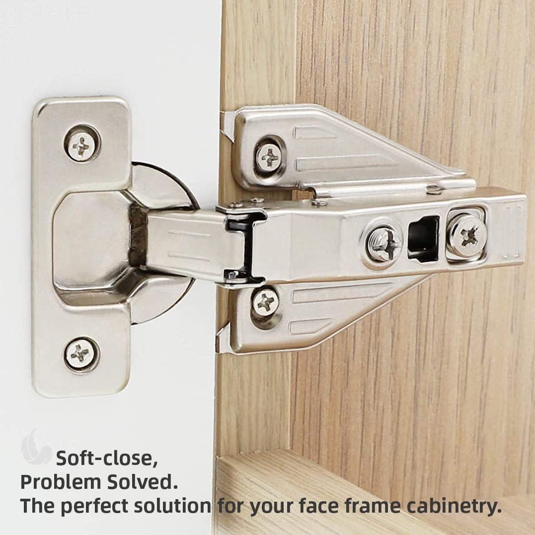 Stainless Steel Soft Close Adjustable Cabinet Hinges Set