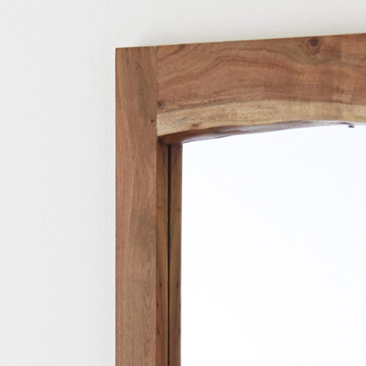 Natural Acacia Wood Square Live Edge Mirror