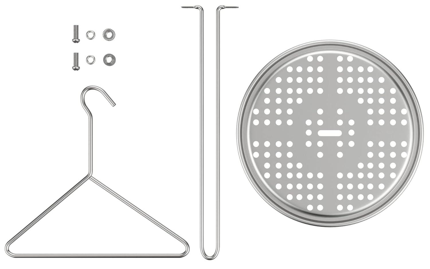 DELSbbq Turkey Fryer Stand Kit Wire Handle Lifter Hook, Perforated Turkey Fryer Hook and Stand Set Turkey Chicken Fryer Accessory Kit with for Poultry Deep Frying Pot