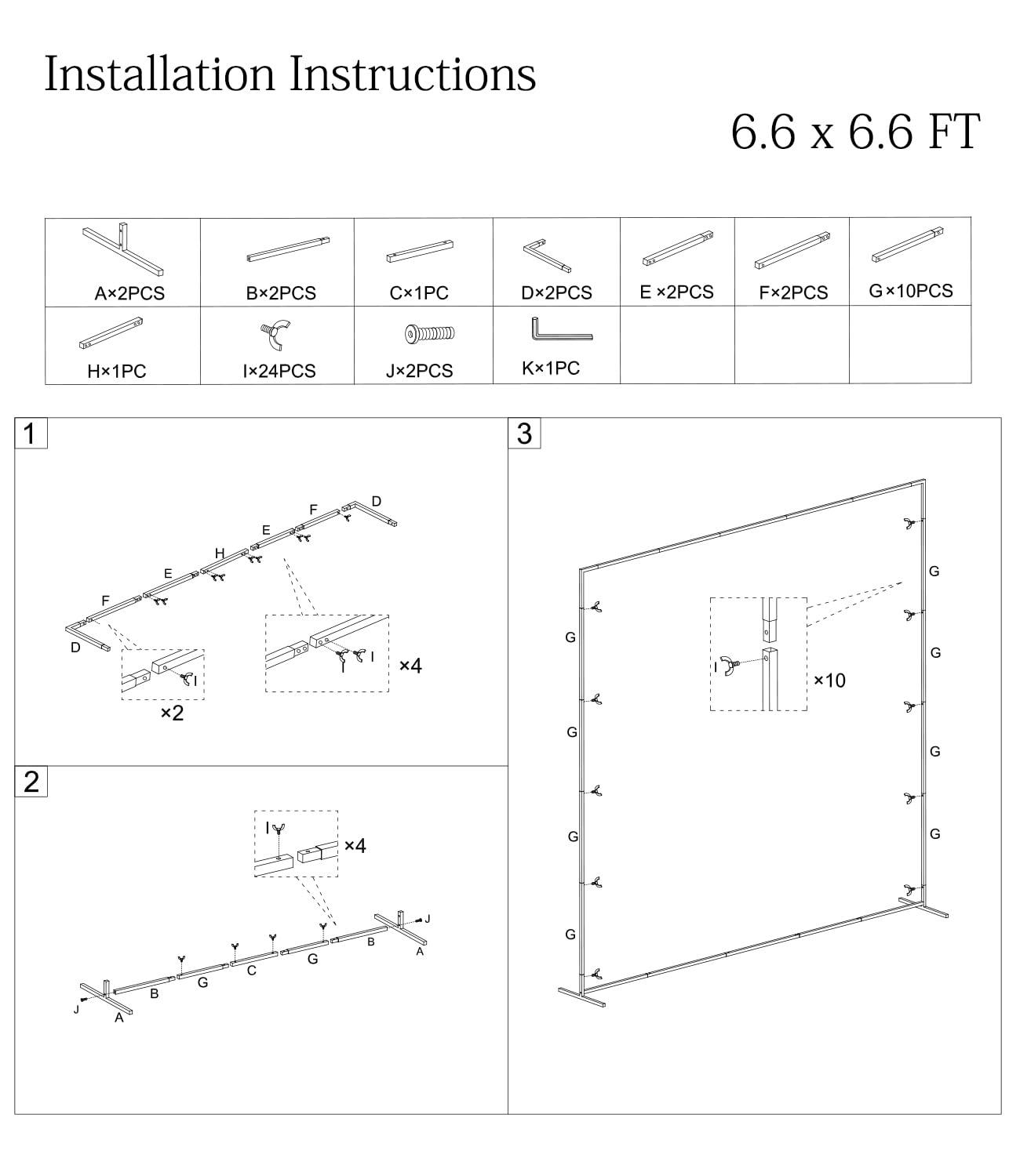 Wedding Arch Backdrop Stand, 6.6x6.6 FT Gold Wedding Arches for Ceremony Square Metal Balloon Arch Stand Garden Arbor Frame for Wedding Birthday Party Baby Shower Photo Booth Background Decoration