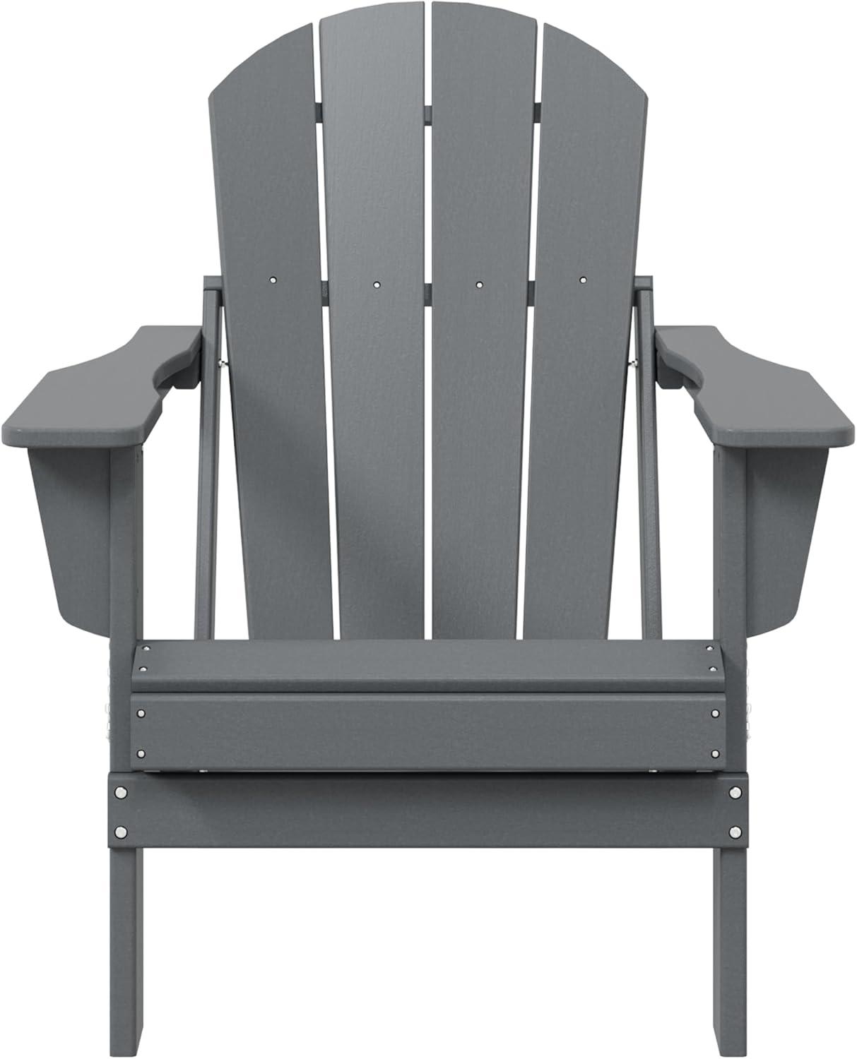 WestinTrends Malibu HDPE Outdoor Patio Folding Poly Adirondack Chair