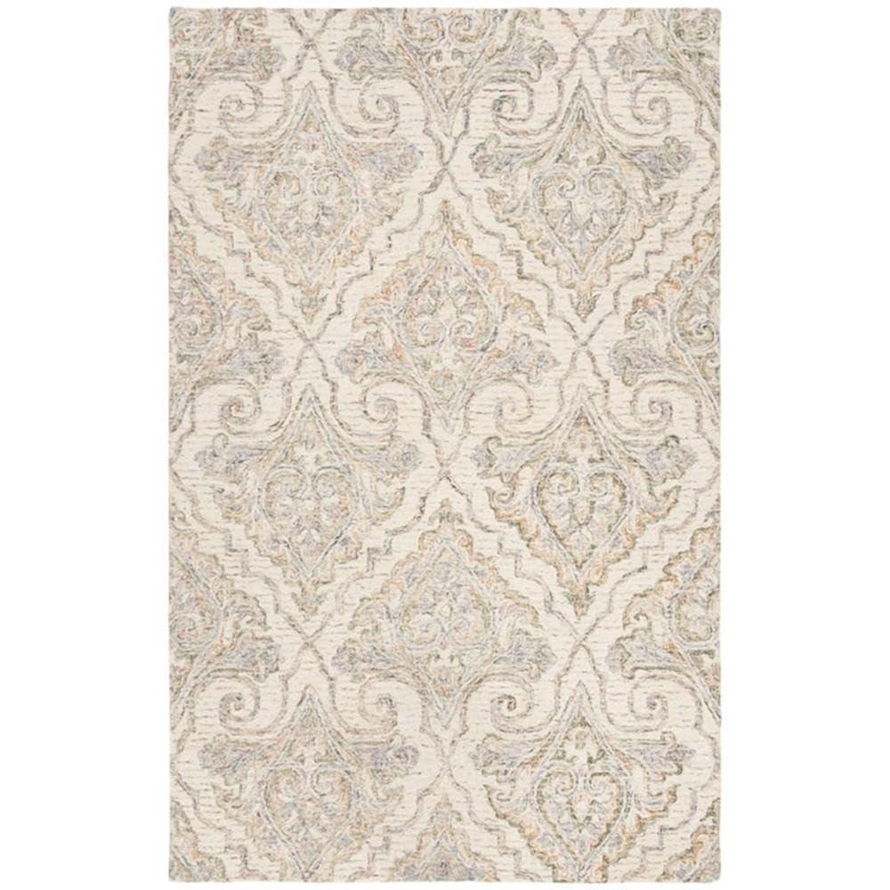 Aubusson AUB103 Hand Tufted Area Rug - Ivory/Green - 8'x10' - Safavieh.