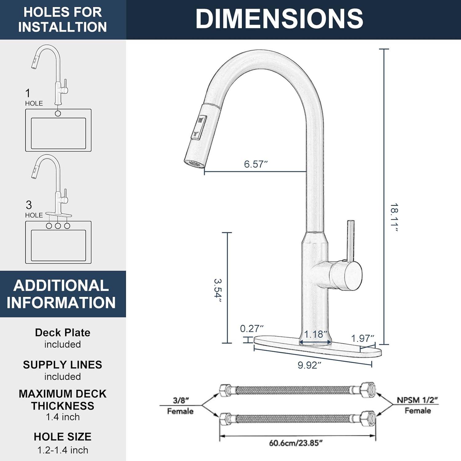 Oil Rubbed Bronze Pull Down Kitchen Faucet with Spray