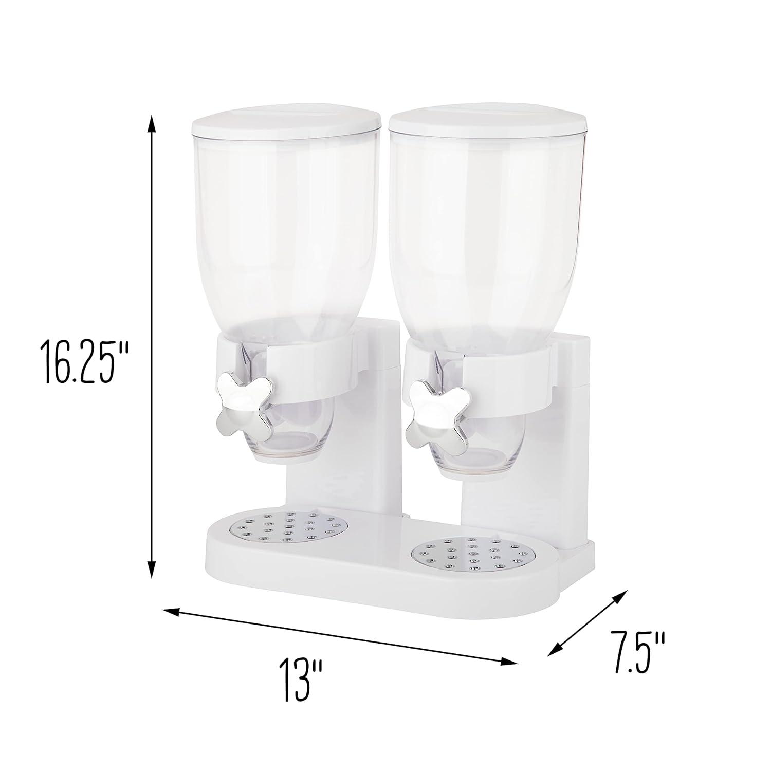 Prep & Savour Denajia Dry Food Cereal Double Dispenser Box Container