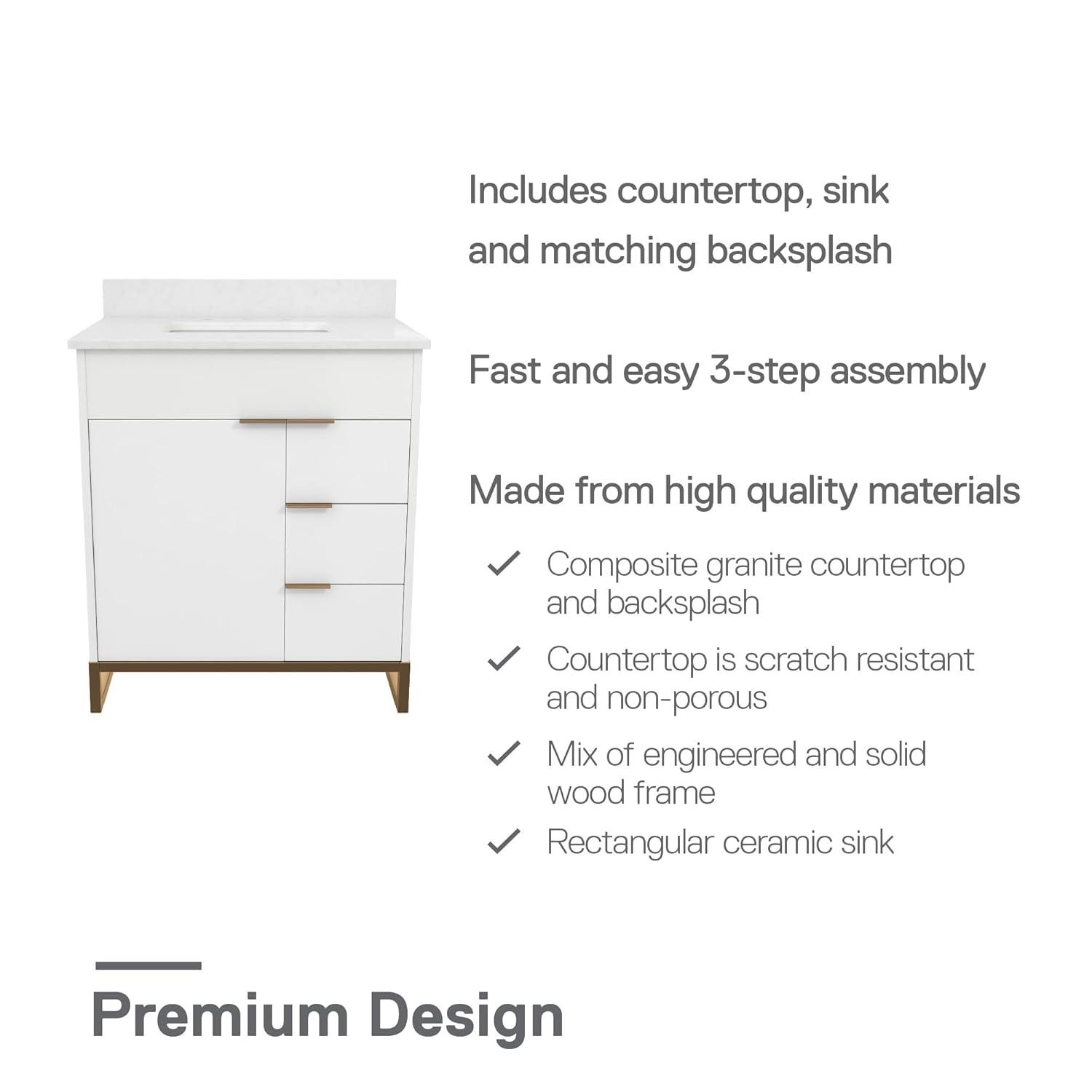 CosmoLiving by Cosmopolitan Leona 24” Bathroom Vanity