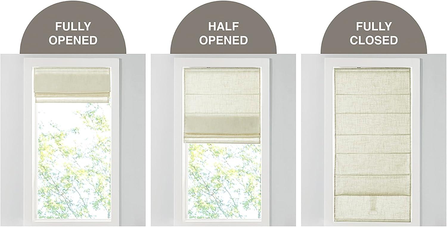 Madison Park Kyler Linen Blend Light Filtering Single Roman Shade