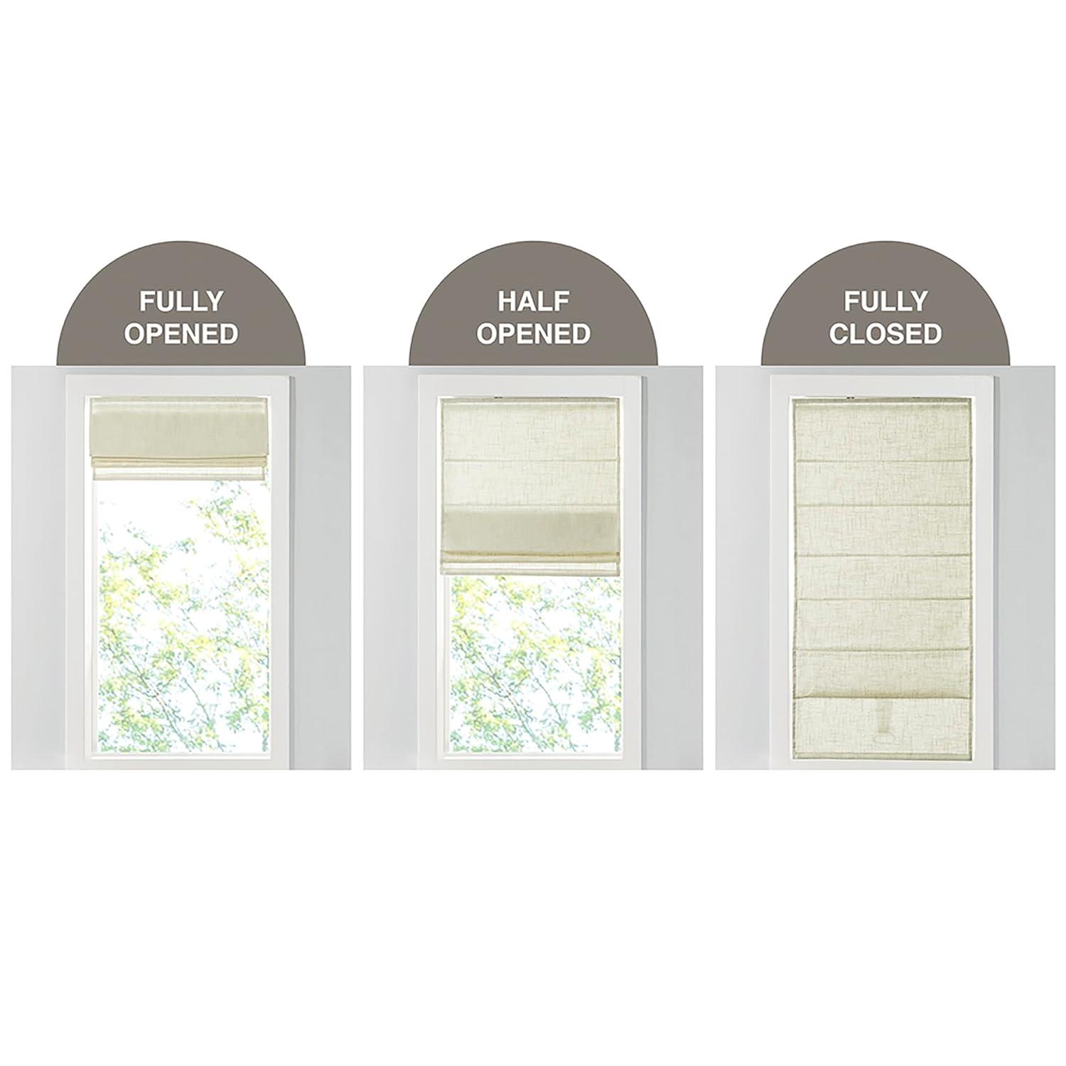 Madison Park Kyler Linen Blend Light Filtering Single Roman Shade