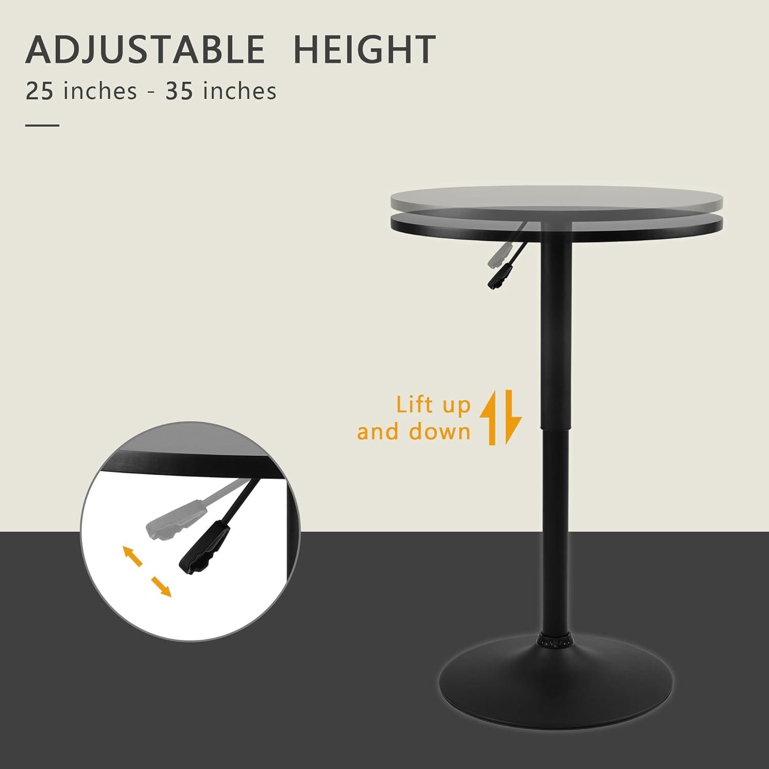 Modern Pub Table Bar Table Adjustable Height Round Bar Table for bistro cafe