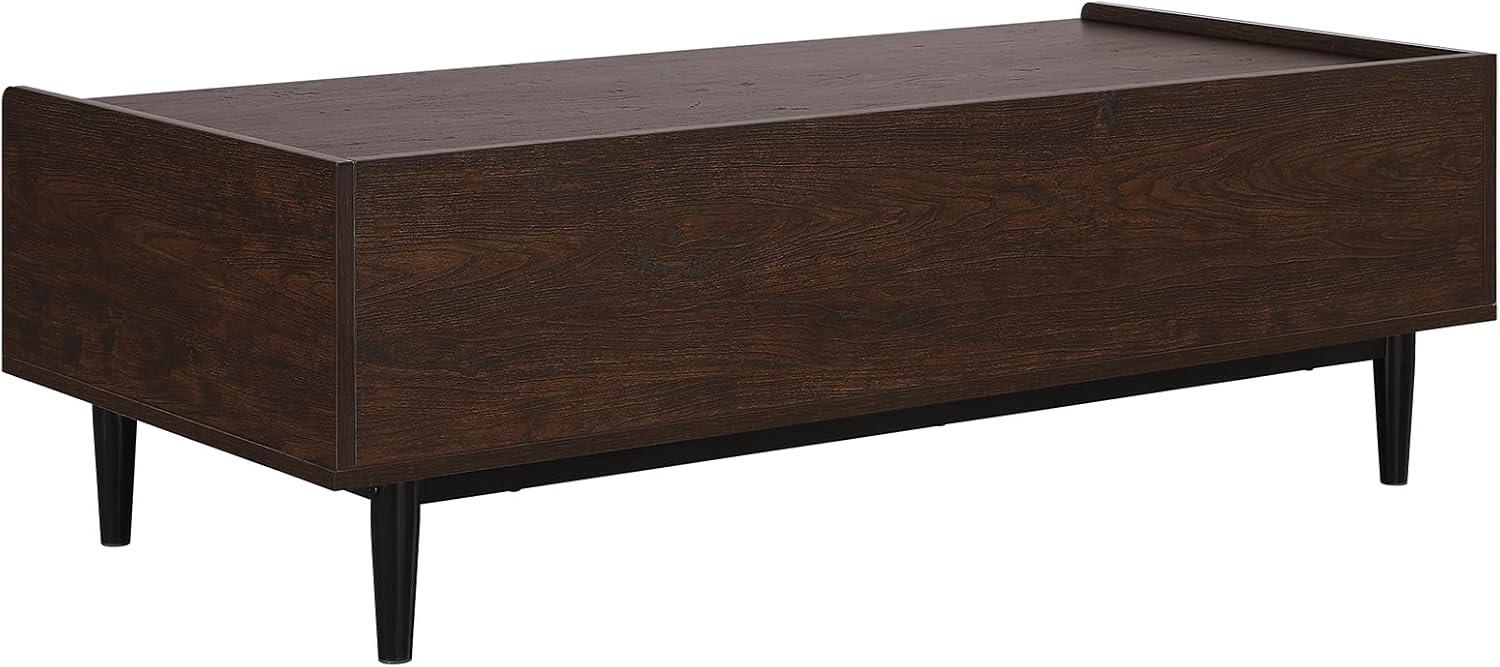 Duane Ribbed Coffee Table with Drawer and Shelf - Manhattan Comfort