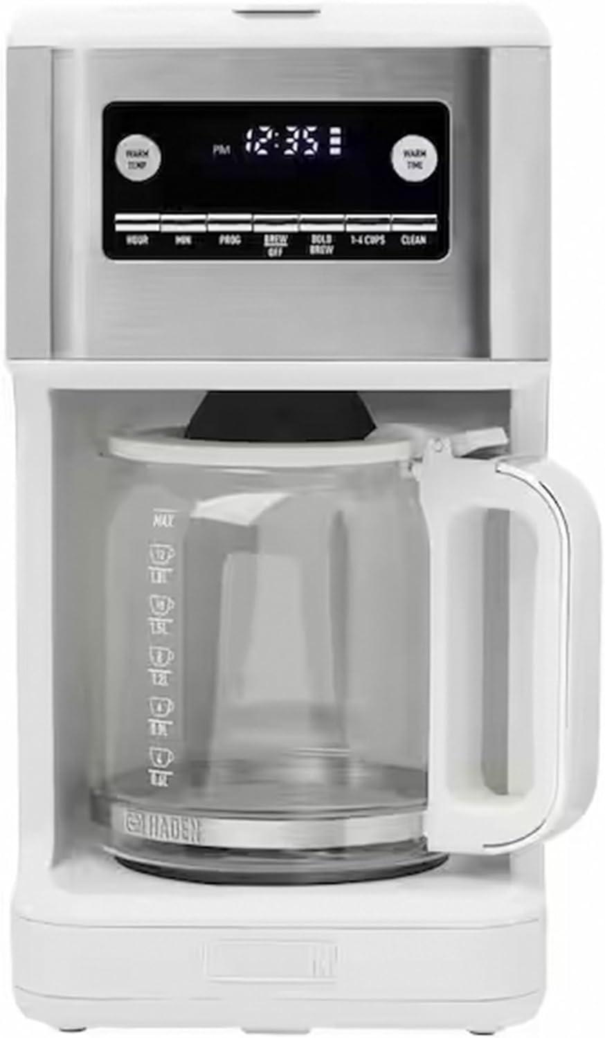 HADEN Generous Brew White 14-Cup Drip Coffee Maker