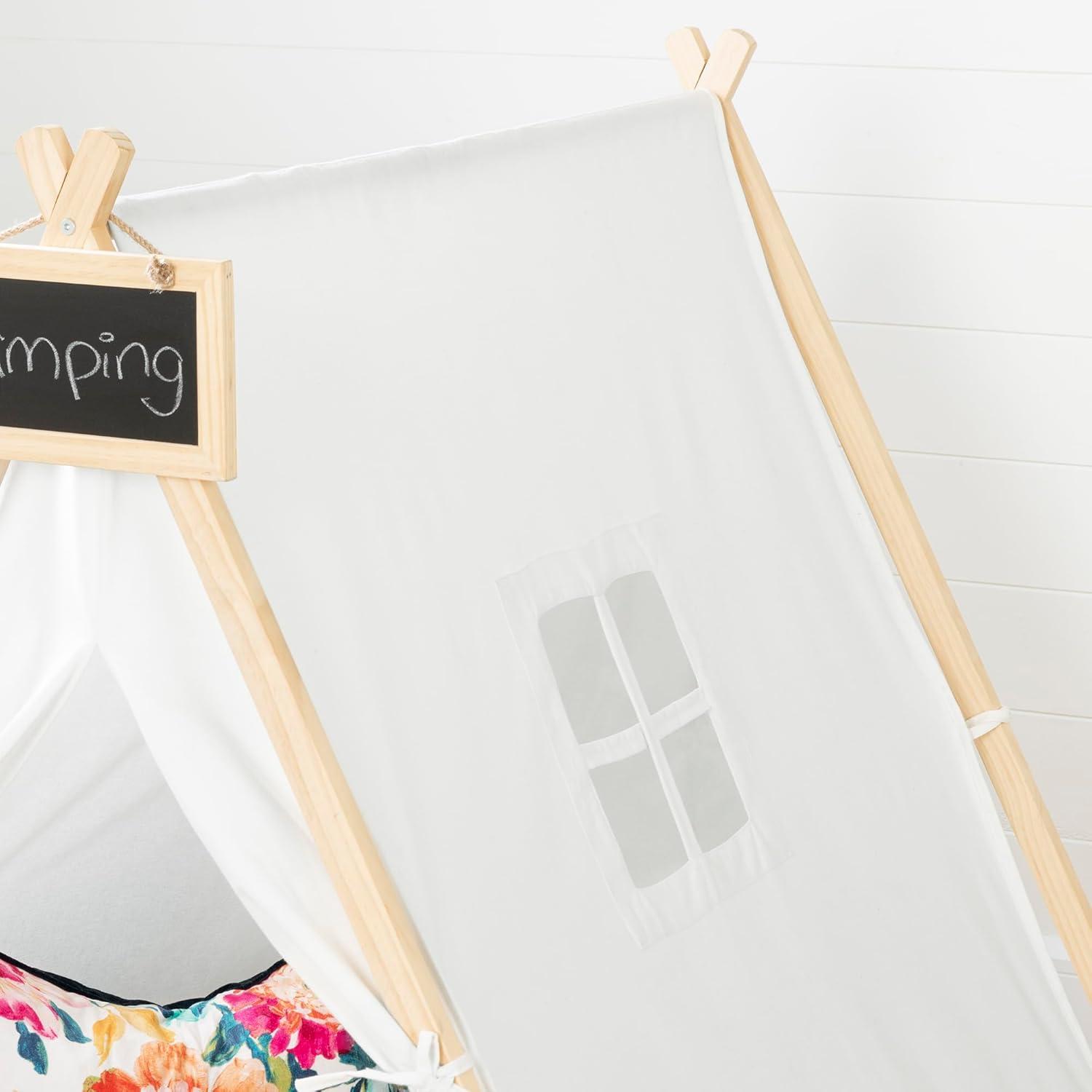 Sweedi Kids' Play Tent with Chalkboard in Organic Cotton and Pine