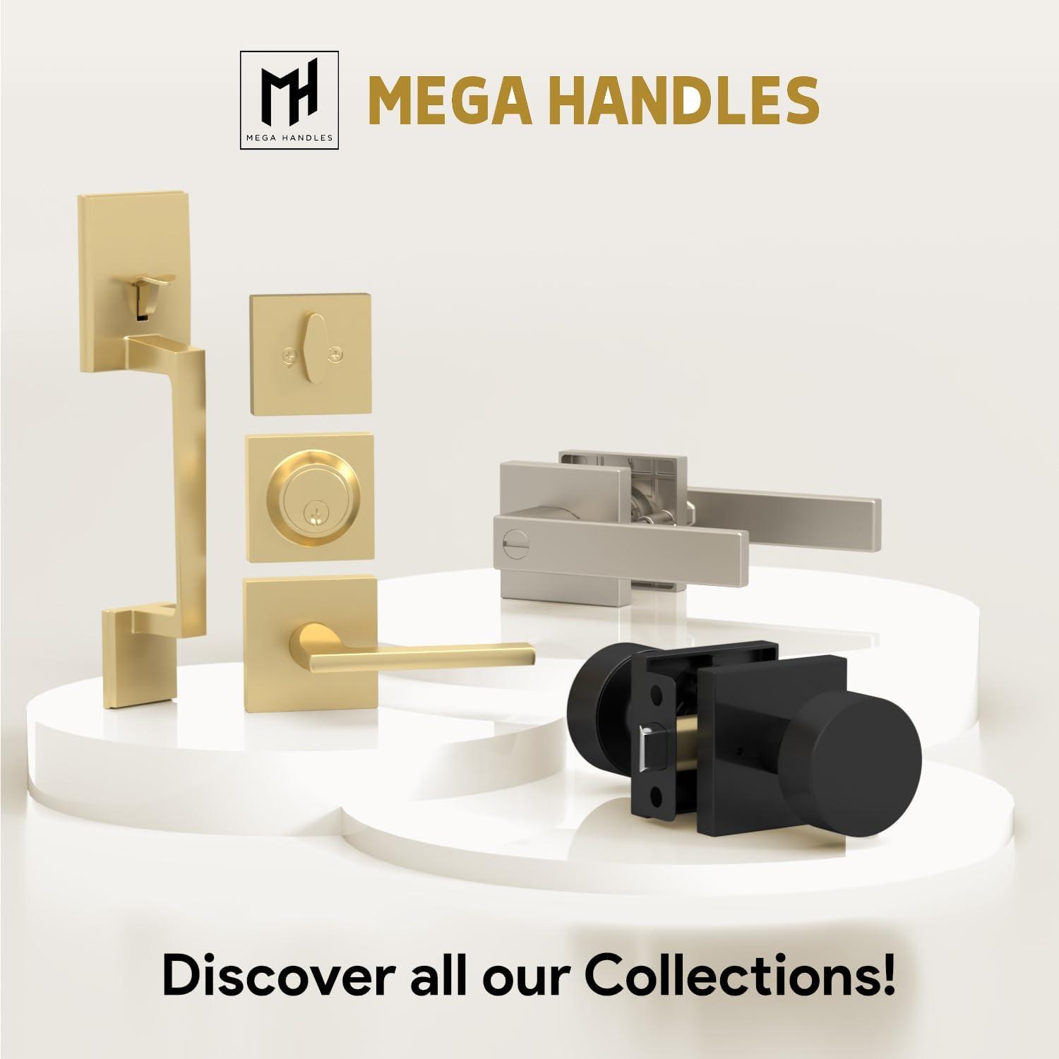 Mega Handles Robell Door Handle - Door Handle for Bathroom, Bedroom & Hallways, Interior Door Lever