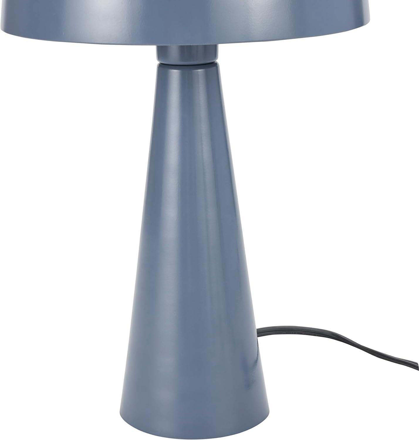 16" Mid-Century Modern Metal Mushroom Accent Table Lamp - Nourison