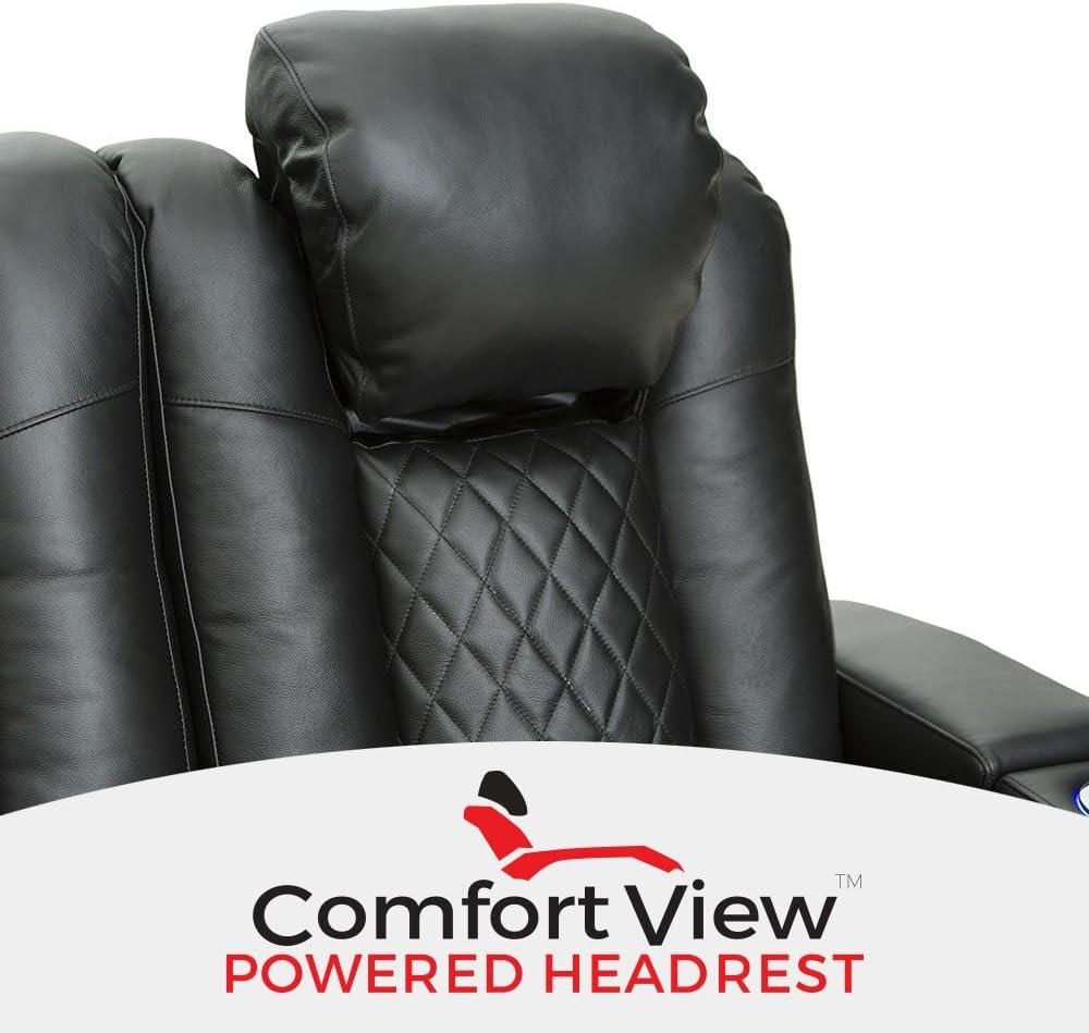 Seatcraft Anthem Brown Leather Sofa | Powered Headrest | Power Recline