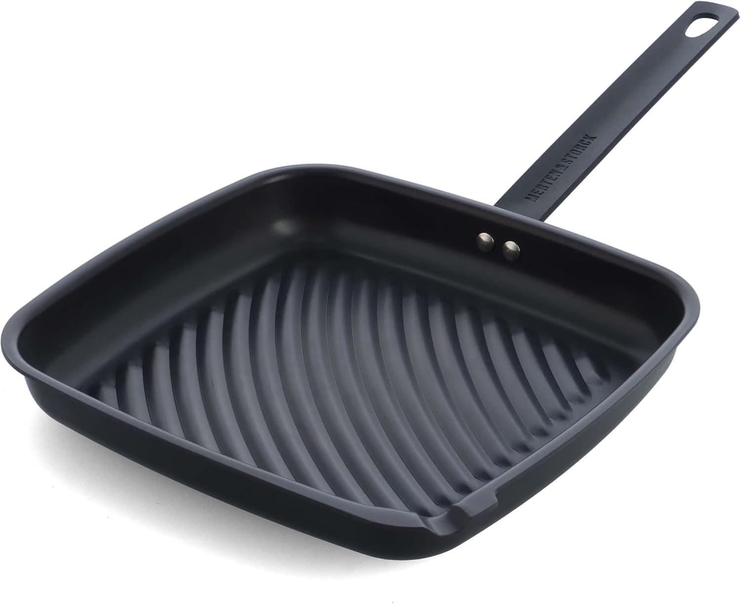 Merten & Storck Pre-Seasoned Carbon Steel Square Grill Pan