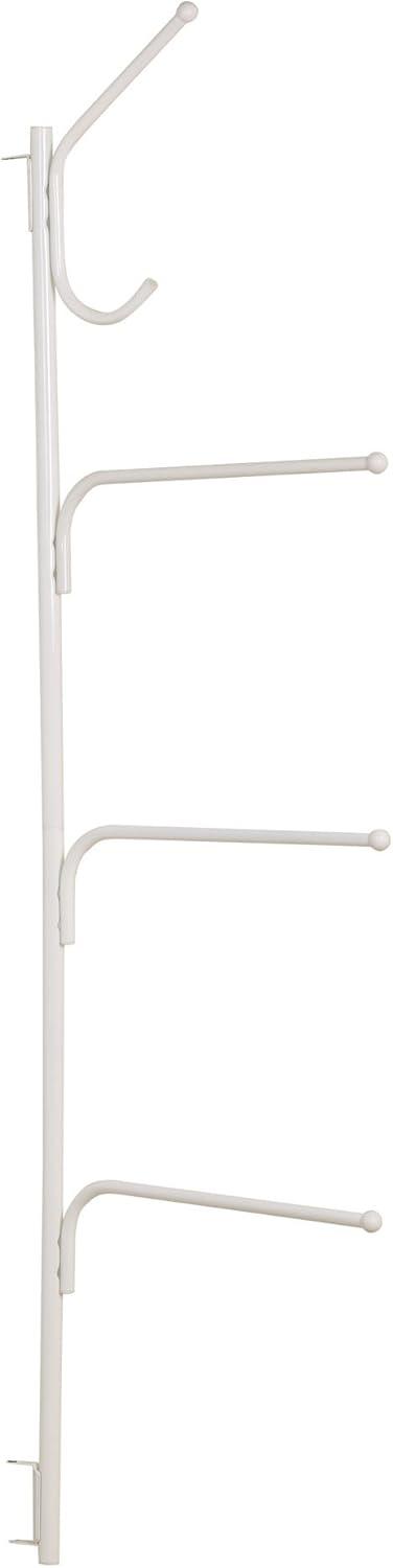 White Wall Mounted Hinge-It Clutterbuster Towel Bar