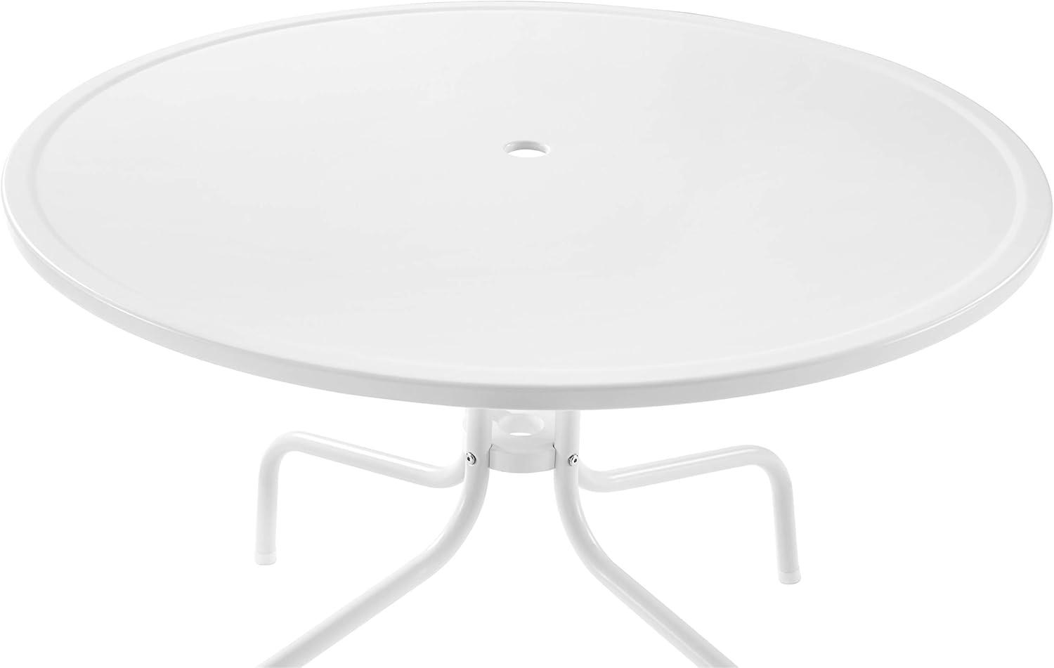 Burley Round 4 - Person 39" Long Powder Coated Steel Dining Set