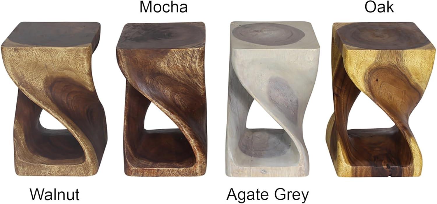Haussmann ® Original Wood Twist Stool 10 X 10 X 16 In High Walnut Oil - 10" x 10" x 16"