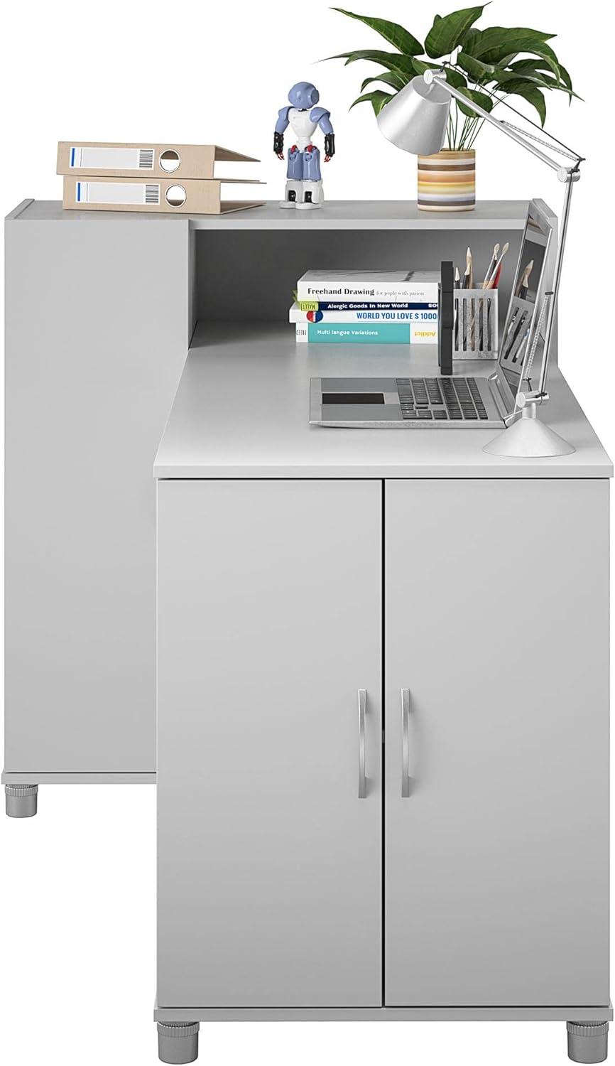 RealRooms Basin Hobby and Craft Desk with Storage, Black
