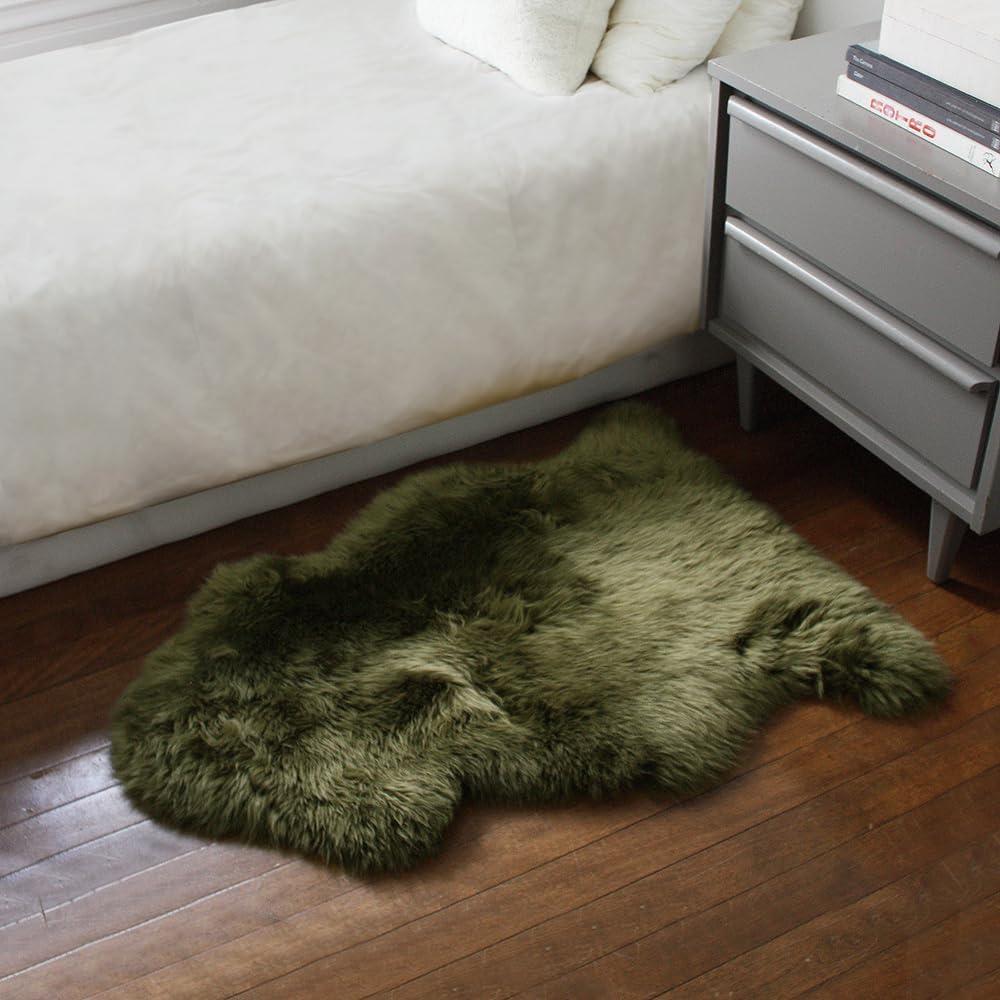 Milan Sheepskin Rug 2x3 Natural faux Cozy Softness Single Piece