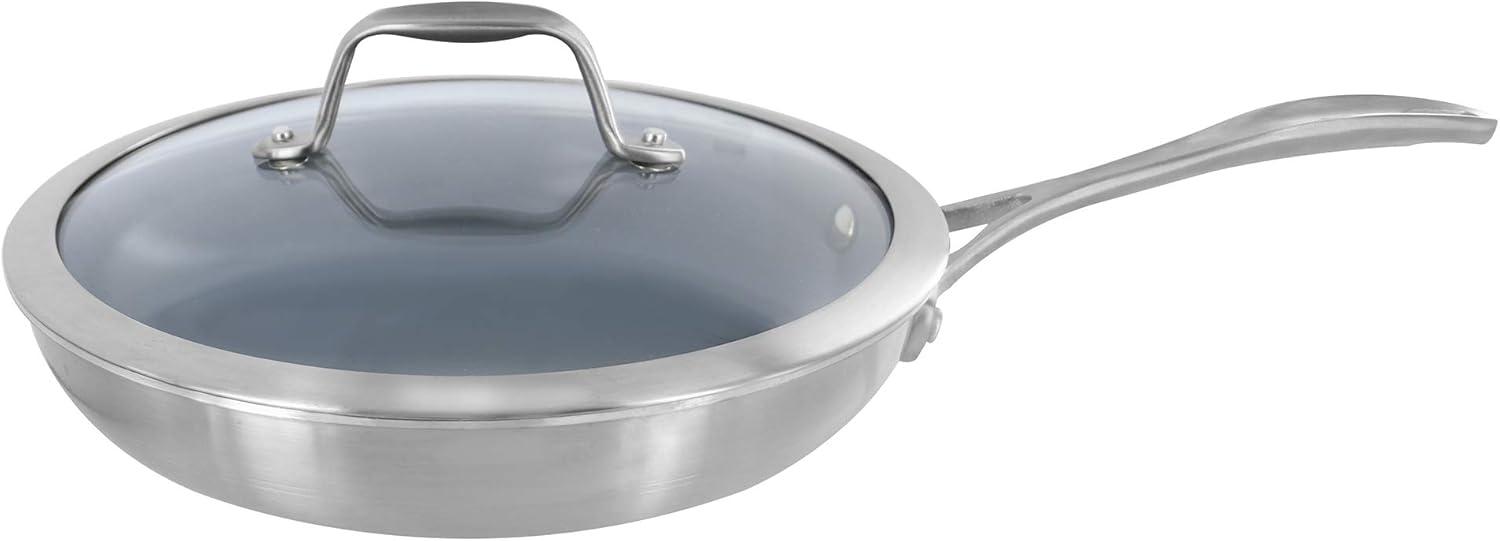 ZWILLING Spirit 3-ply 9.5-inch Stainless Steel Ceramic Nonstick Fry Pan with Lid