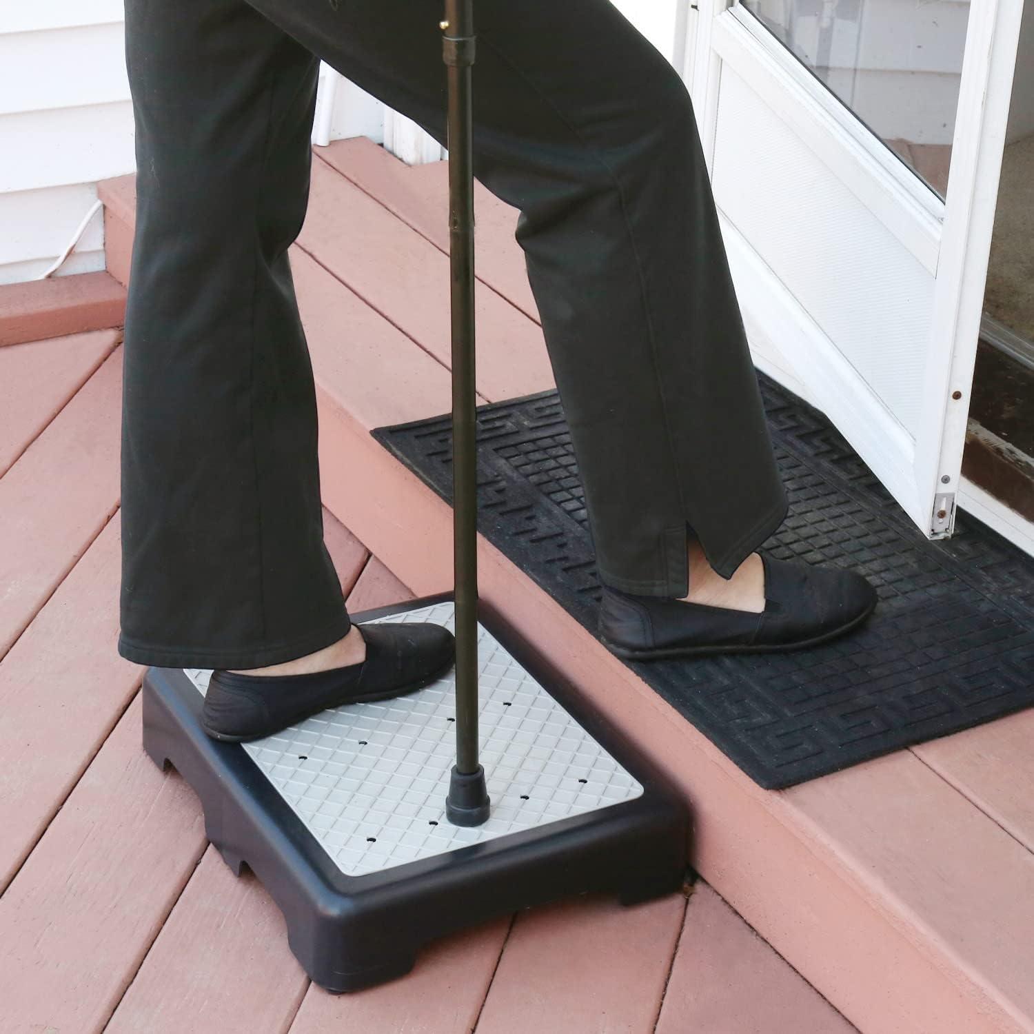 Heavy Duty Black and Gray Plastic Safety Step Stool